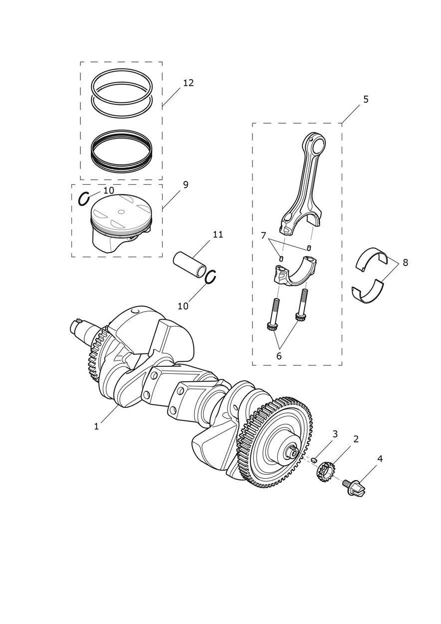 VILEBREQUIN BIELLES ET PISTONS POUR ROCKET 3 GT 2020
