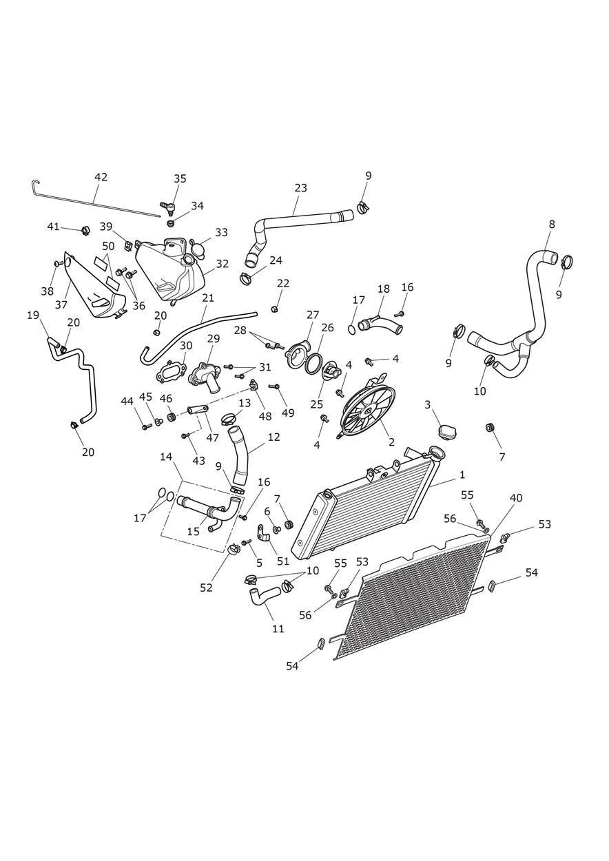 SYSTEME DE REFROIDISSEMENT POUR TIGER 800 XCA 2018