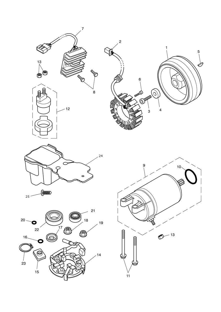 ALTERNATEUR ET DEMARREUR POUR SPEEDMASTER A1 2010