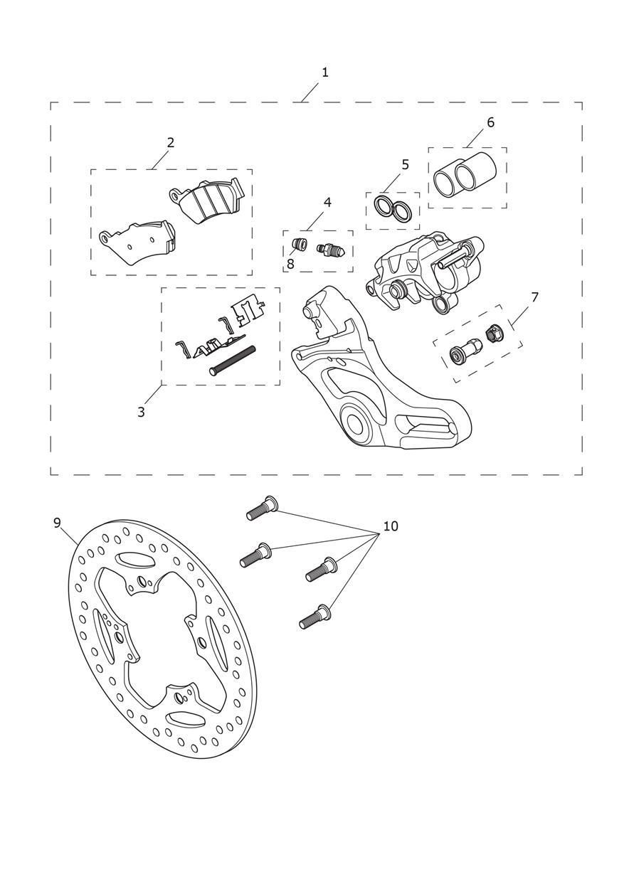 ETRIER DE FREIN ARRIERE DISQUES POUR SCRAMBLER 1200 BOND EDITION 2020