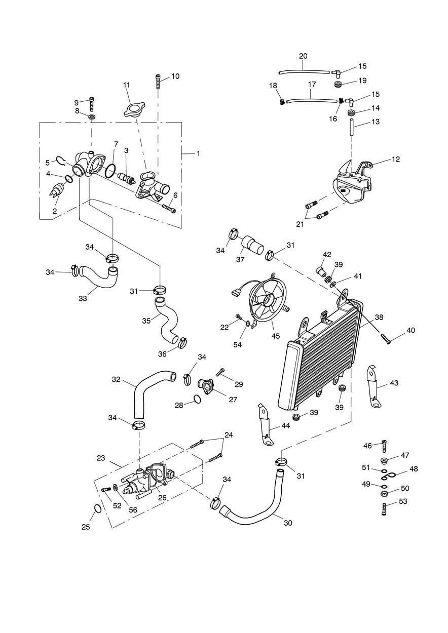 SYSTEME DE REFROIDISSEMENT POUR TIGER 955I 2001