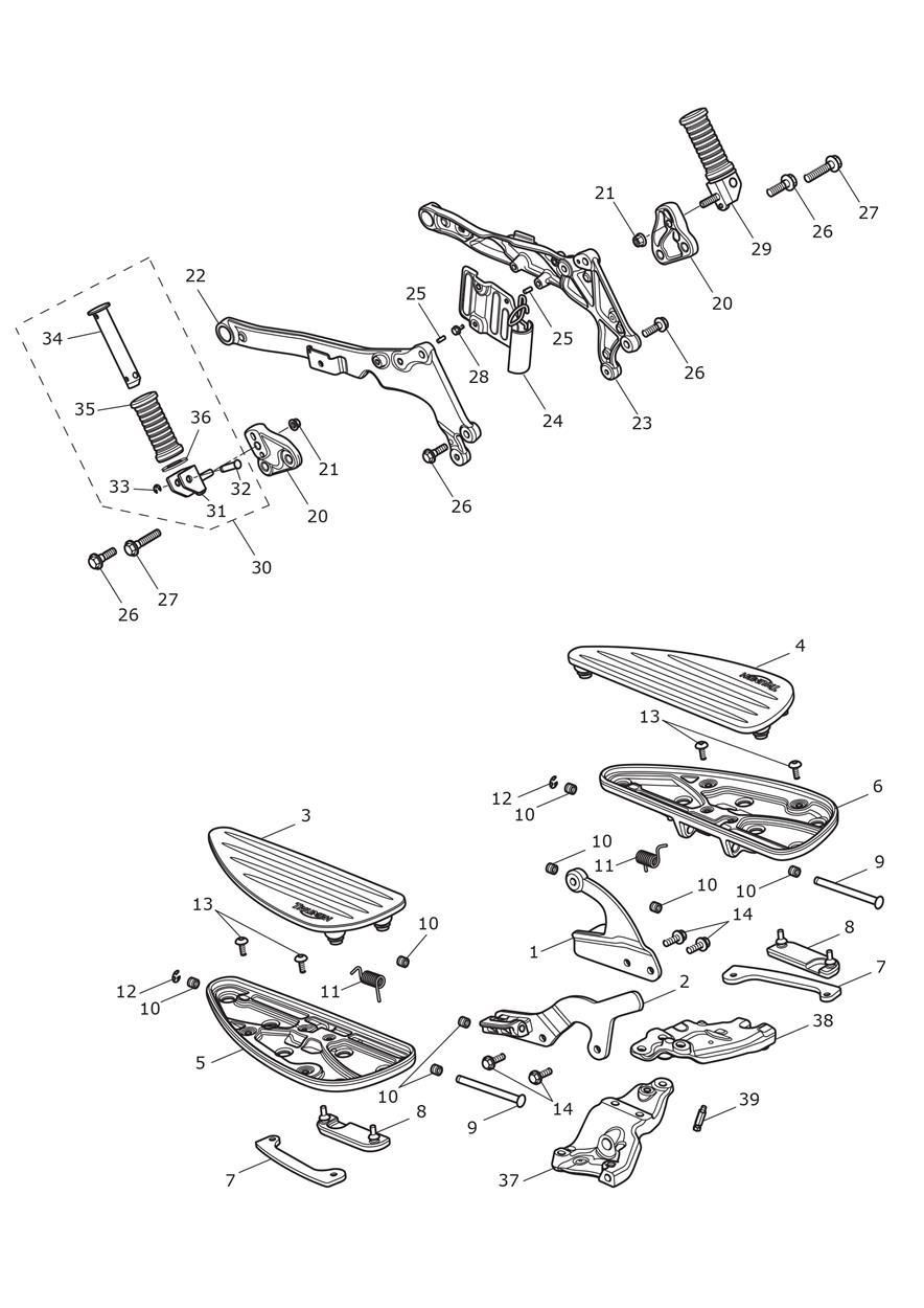 REPOSE PIEDS ET SUPPORTS POUR THUNDERBIRD COMMANDER ABS 2014