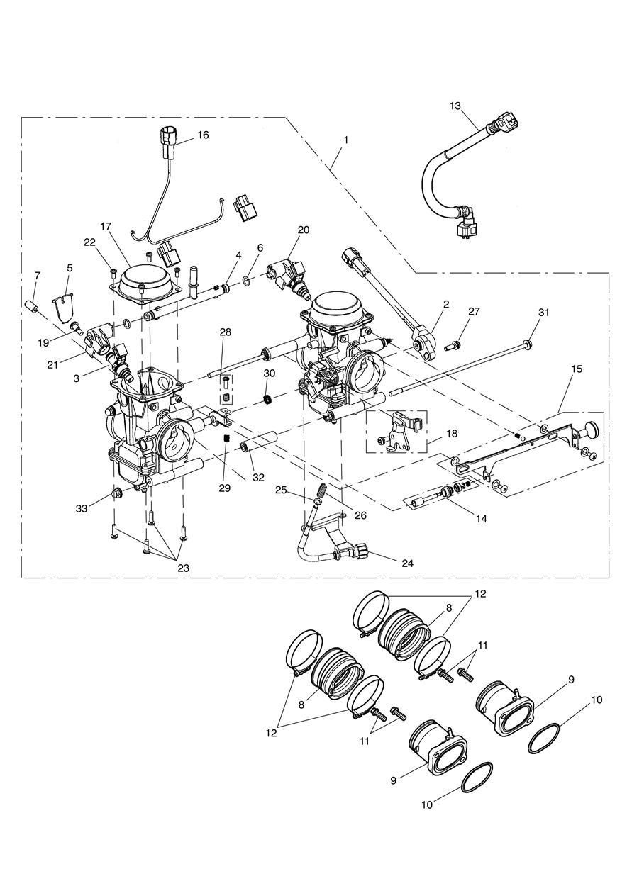 CORPS DE PAPILLON POUR SCRAMBLER A1 2010