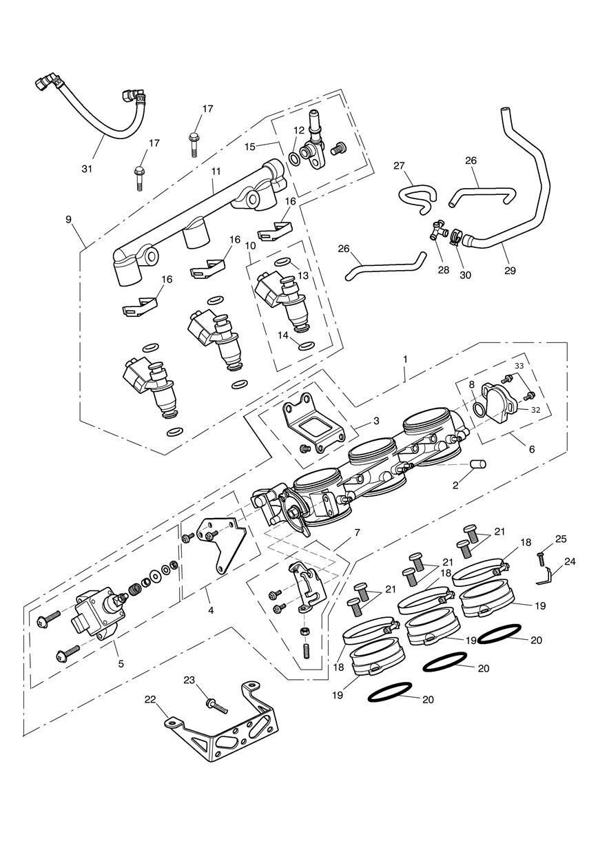 ACCELERATEURS INJECTEURS ET RAMPE DE CARBURANT POUR SPRINT GT ABS A1 2010