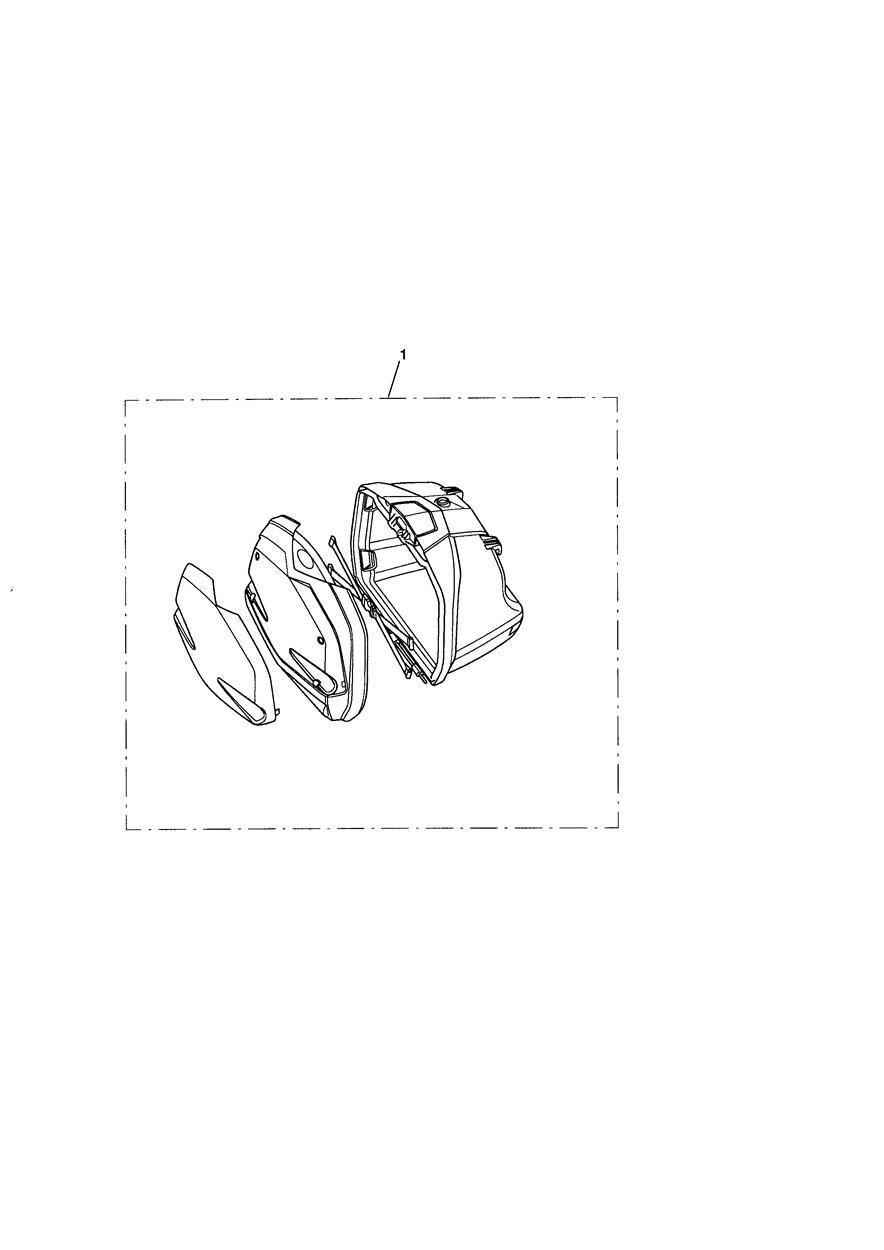 ENSEMBLE DE SACOCHE COTE GAUCHE PIECES DETACHEES POUR SPRINT ST 1050CCM 2005