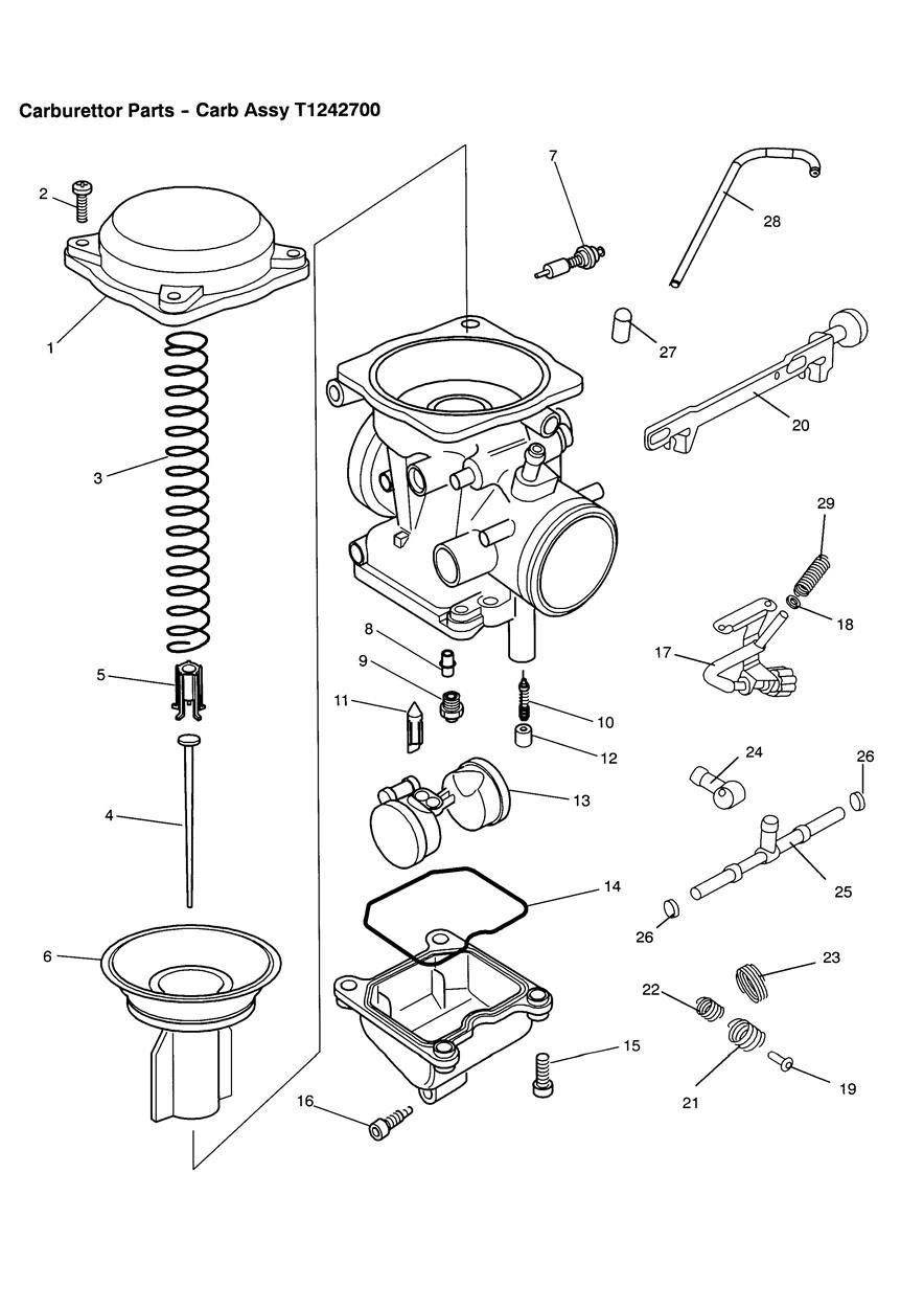 CARBURATEUR ASSEMBLAGE DE CARBURATEUR T1242700 POUR SPEEDMASTER 2003