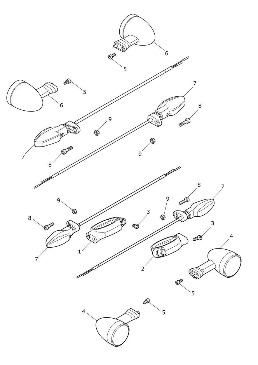CLIGNOTANTS USA ET CA UNIQUEMENT POUR ROCKET 3 GT 2020