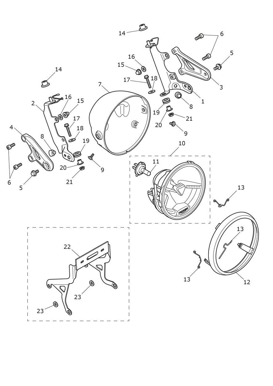 PHARES POUR SPEED TWIN 2021