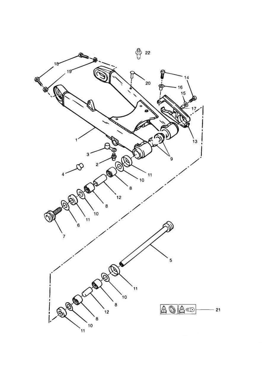 BRAS OSCILLANT 101853 PLUS 102063 A 102074 INCLUS POUR ADVENTURER 1999