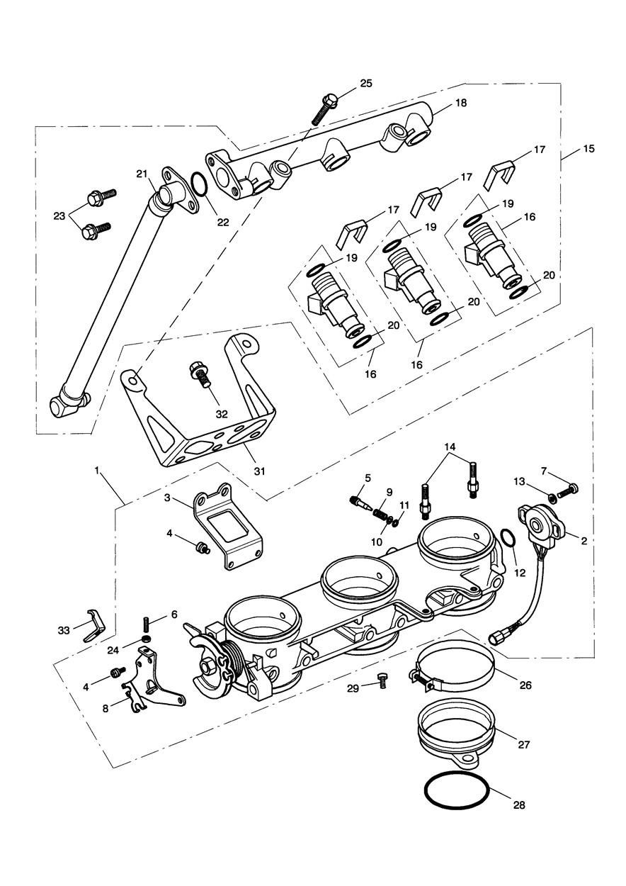 ACCELERATEURS INJECTEURS ET RAMPE DE CARBURANT 207555 POUR SPRINT RS 2002