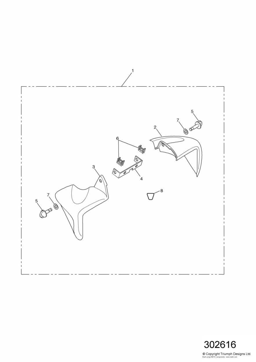 COUVRE RADIATEURS DE NZ ET UK 186151 POUR SPEED TRIPLE SGL 2002