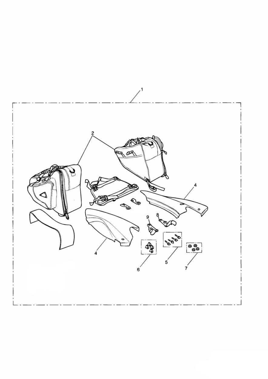 KIT DE SACOCHES LATERALES THROWOVER POUR TT 600 2000