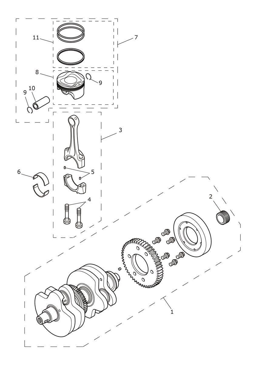 VILEBREQUIN BIELLES ET PISTONS POUR SPEED TWIN 1200 RS 2025