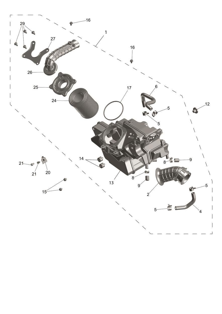 BOITE A AIR POUR SCRAMBLER 400 X 2024