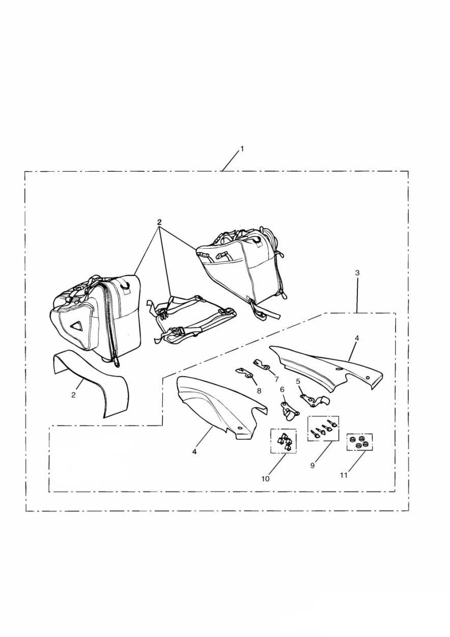KIT DE SACOCHES LATERALES THROWOVER POUR DAYTONA 955 2002