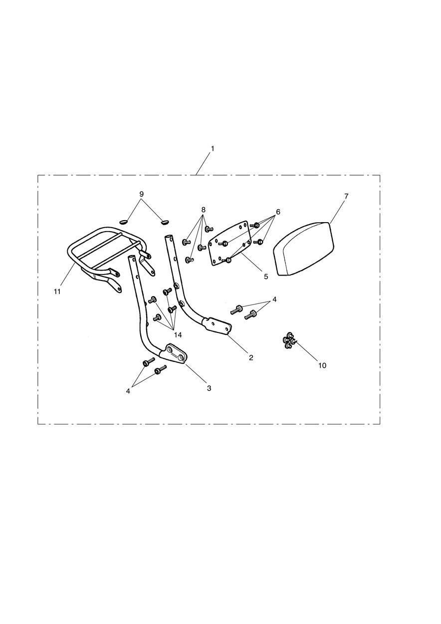 DOSSIER PASSAGER PORTE BAGAGES MK 3 POUR THUNDERBIRD 1995