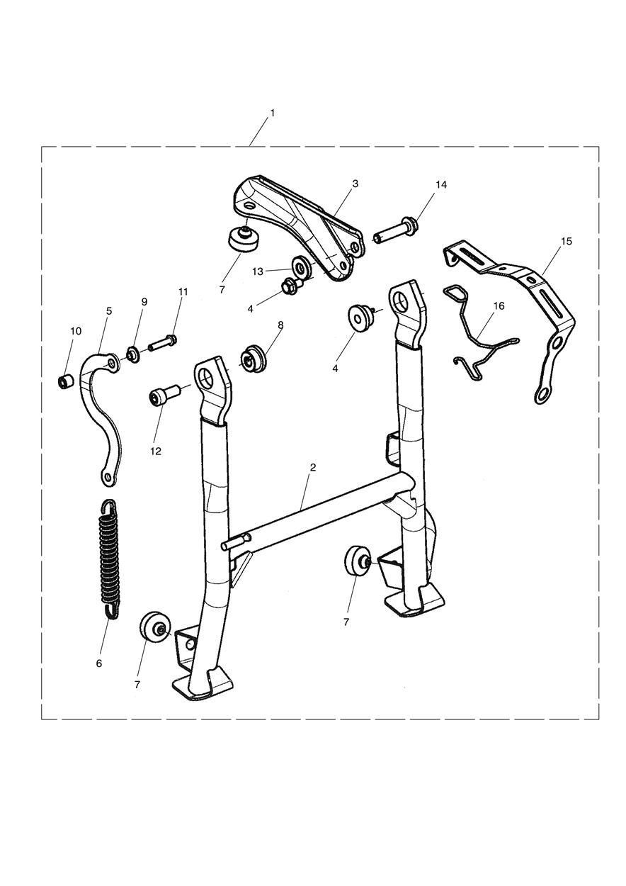 KIT DE BEQUILLE CENTRALE EVAP 519108 POUR TIGER 800XC 2011