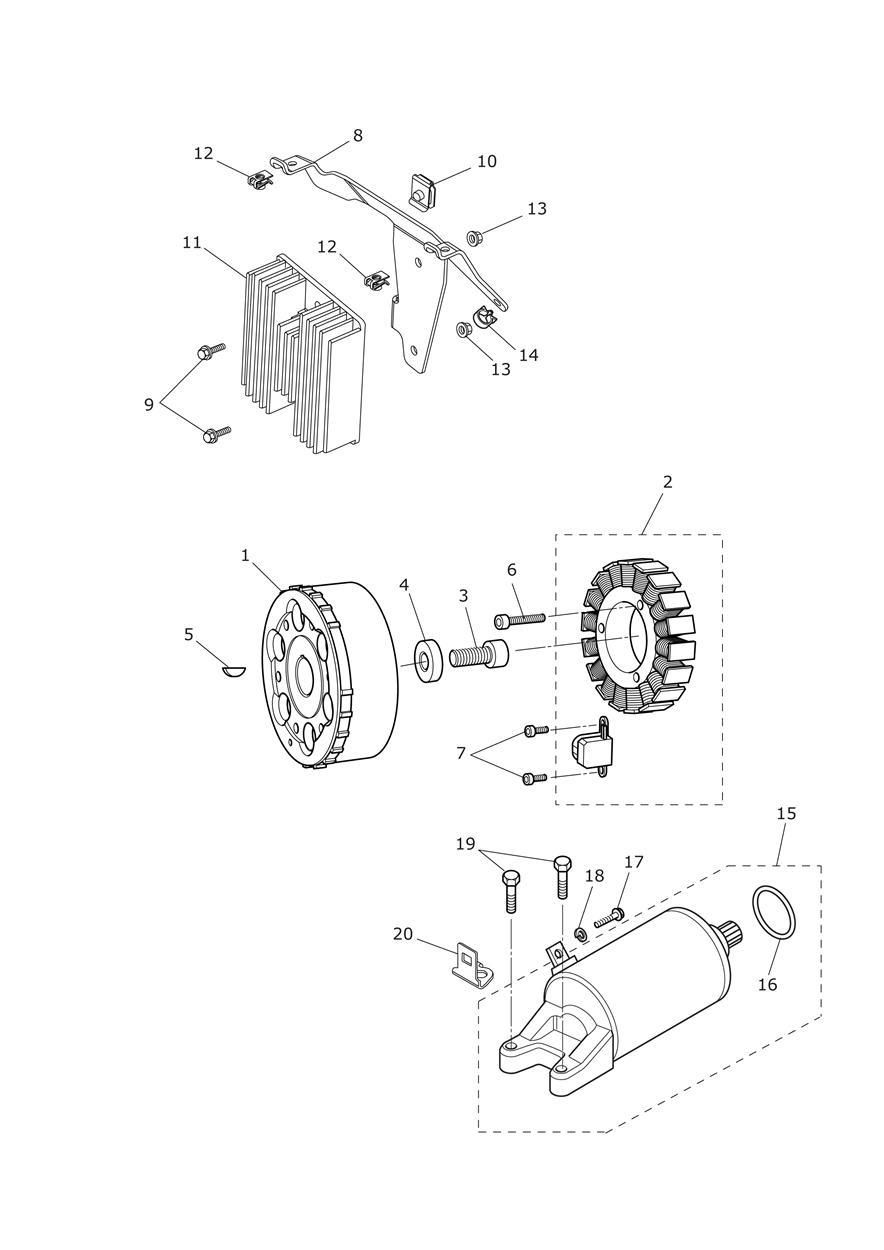 ALTERNATEUR ET DEMARREUR POUR DAYTONA 675 2013