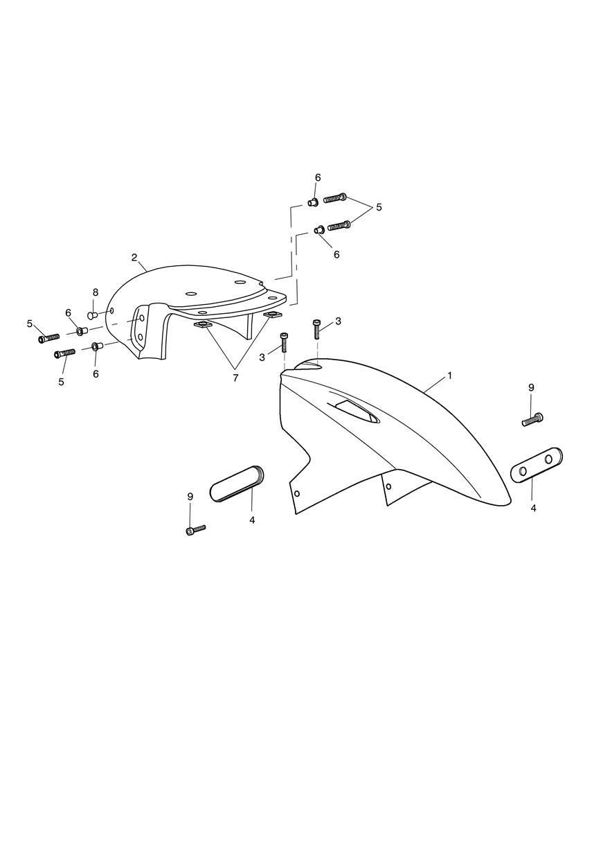 GARDE BOUE AVANT POUR SPRINT ST 1050CCM 2005