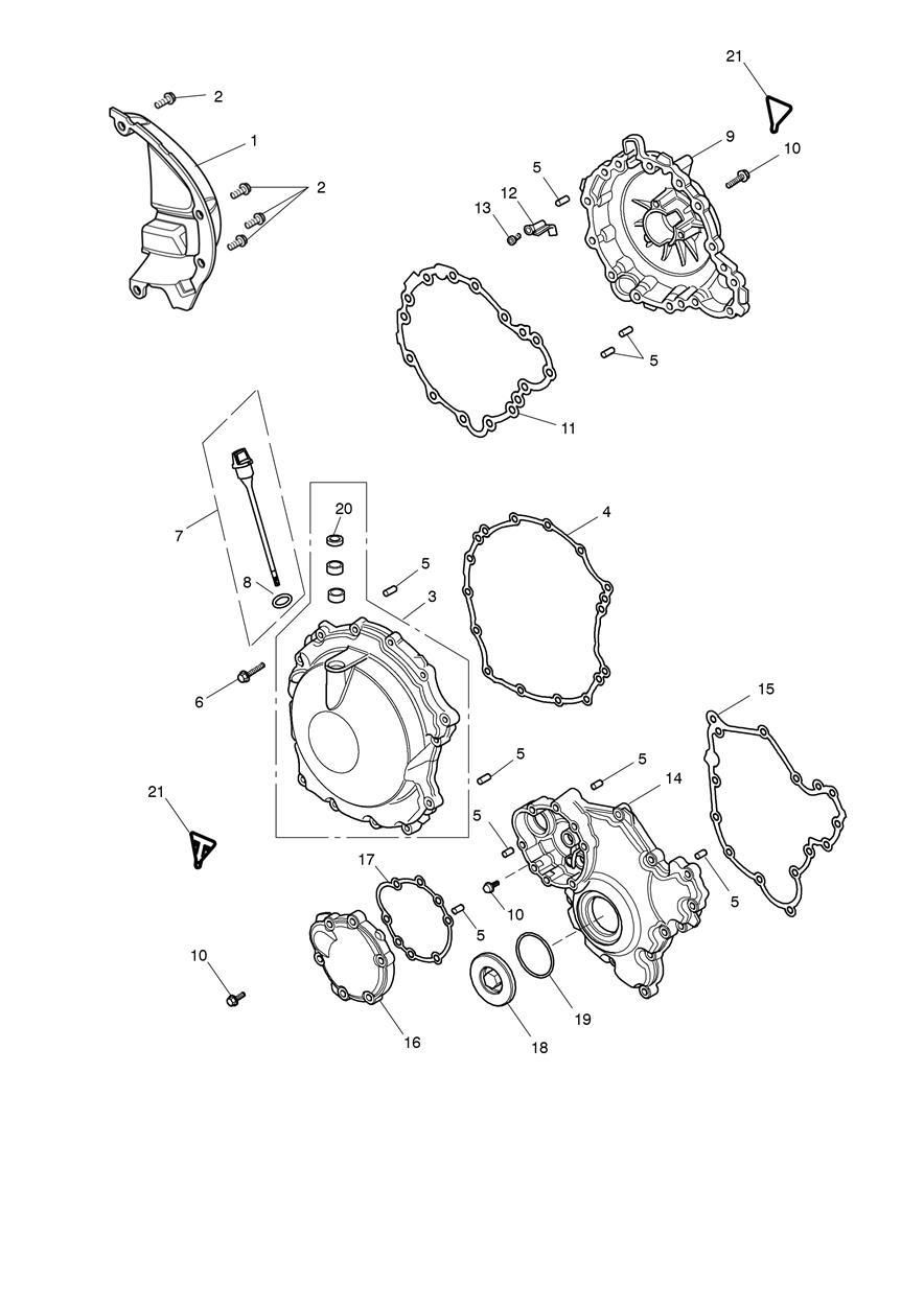 CARTER MOTEUR POUR SPEED TRIPLE R 2016