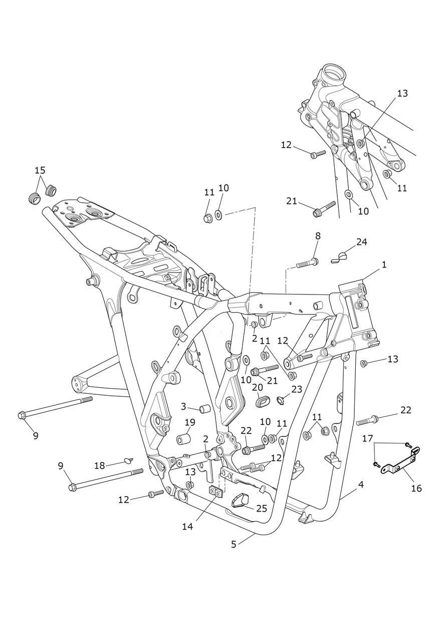 CADRE PRINCIPAL POUR BONNEVILLE T100 2023