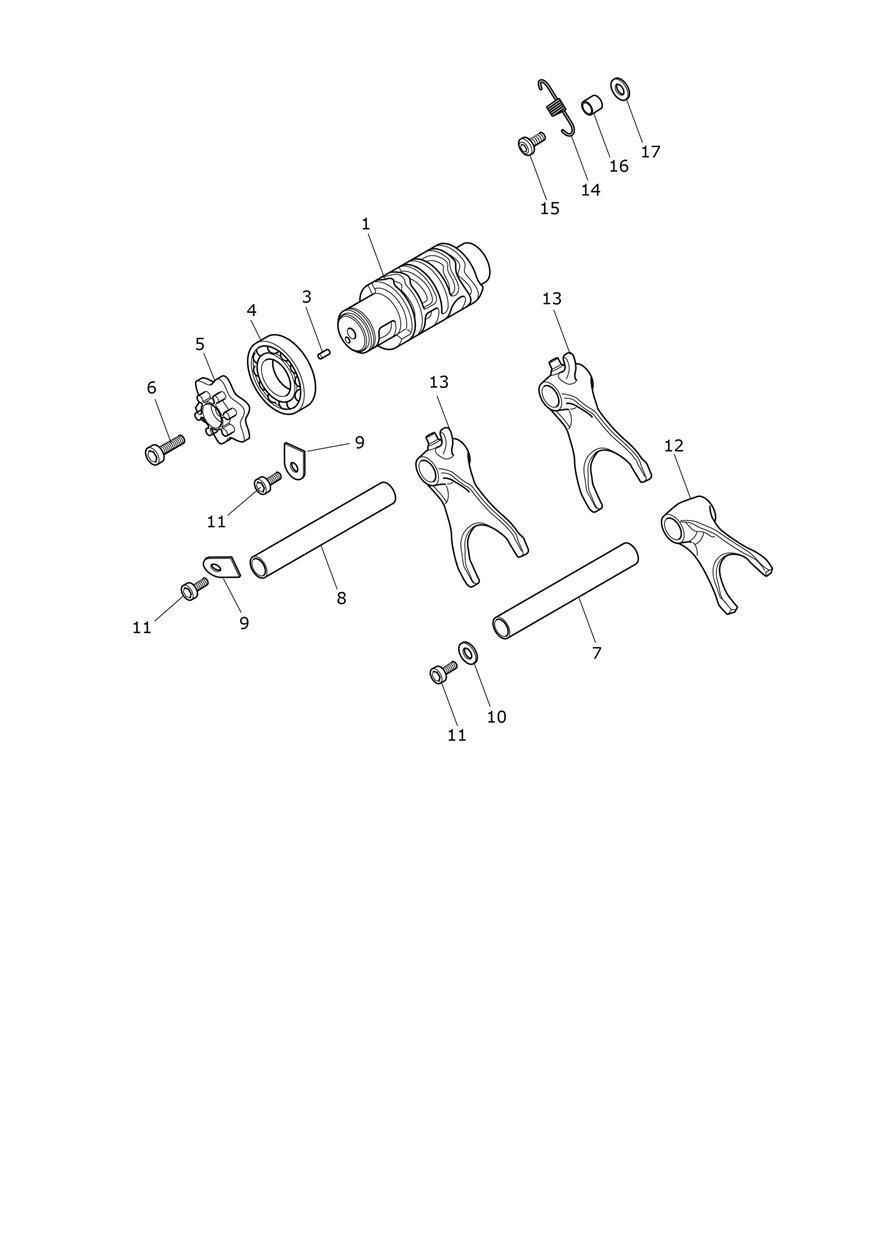 TAMBOUR DE SELECTEUR DE VITESSES POUR DAYTONA 675 R ABS 2013