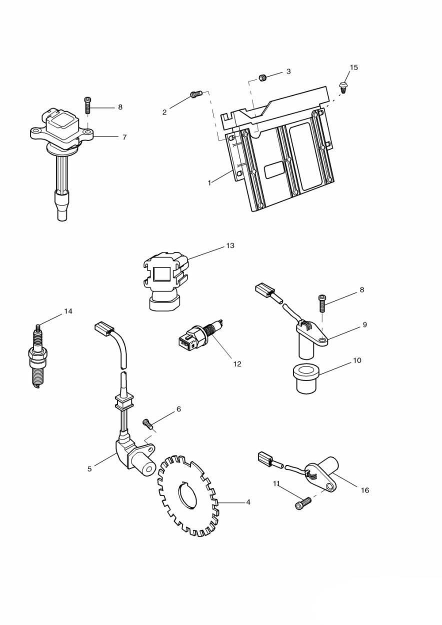 SYSTEME DE GESTION DU MOTEUR 89736 POUR SPEED TRIPLE 1997