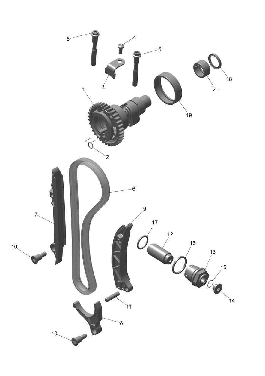 ARBRE A CAMES ET DISTRIBUTION POUR TF 450 X RC EDITION 2025