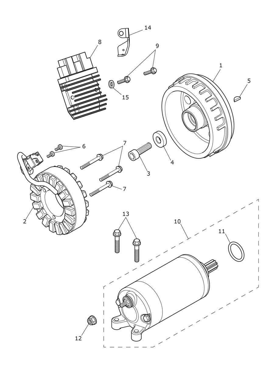 ALTERNATEUR ET DEMARREUR POUR BONNEVILLE T100 2017