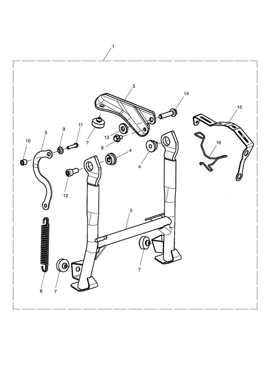 KIT DE BEQUILLE CENTRALE EVAP 519108 POUR TIGER 800 2011
