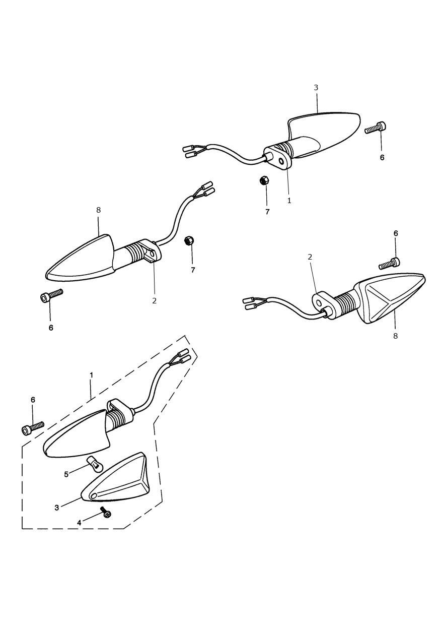 CLIGNOTANTS 333179 POUR SPEED TRIPLE 1050CCM 2005