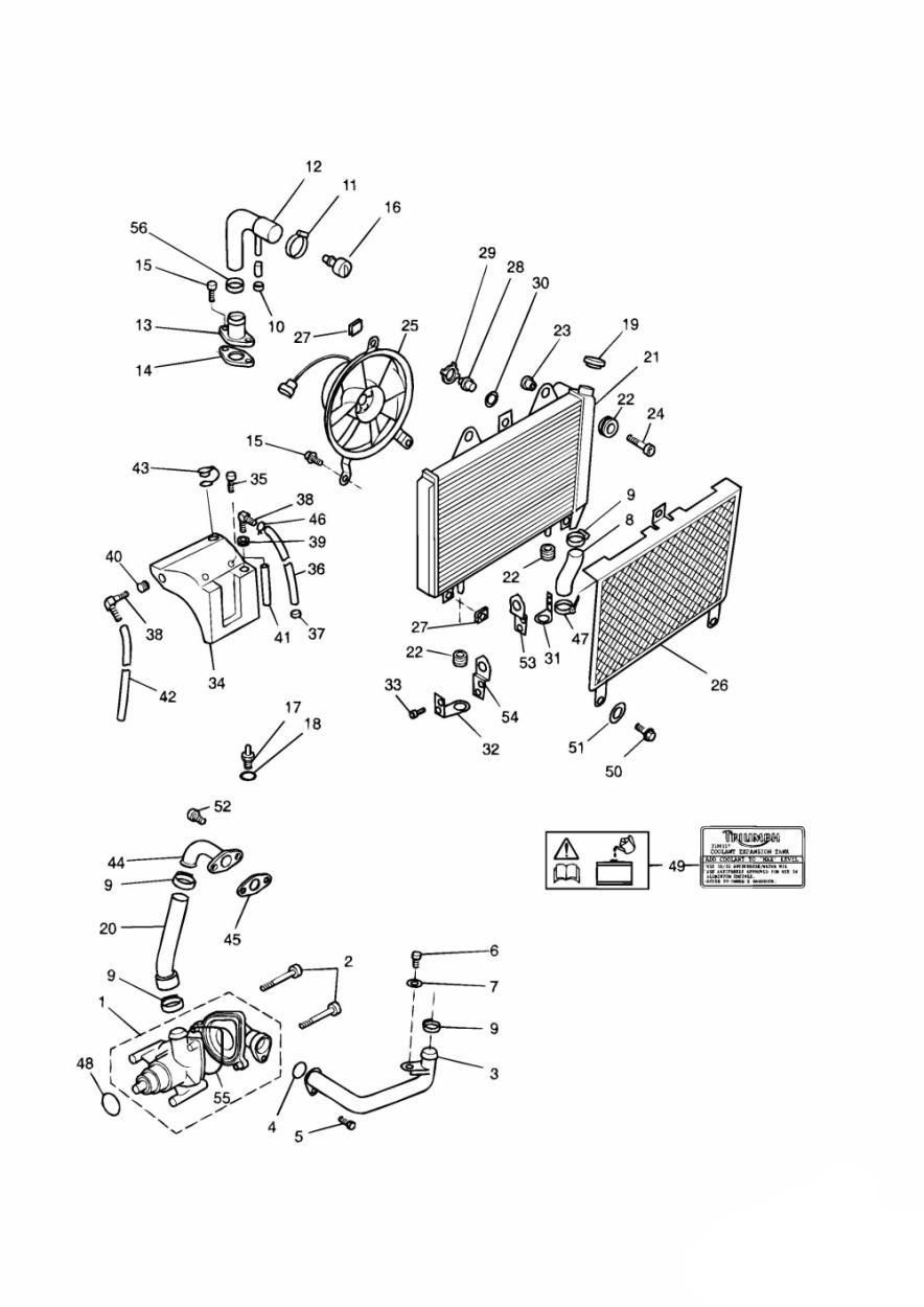 SYSTEME DE REFROIDISSEMENT 4 CYLINDRES POUR DAYTONA 1000 1991