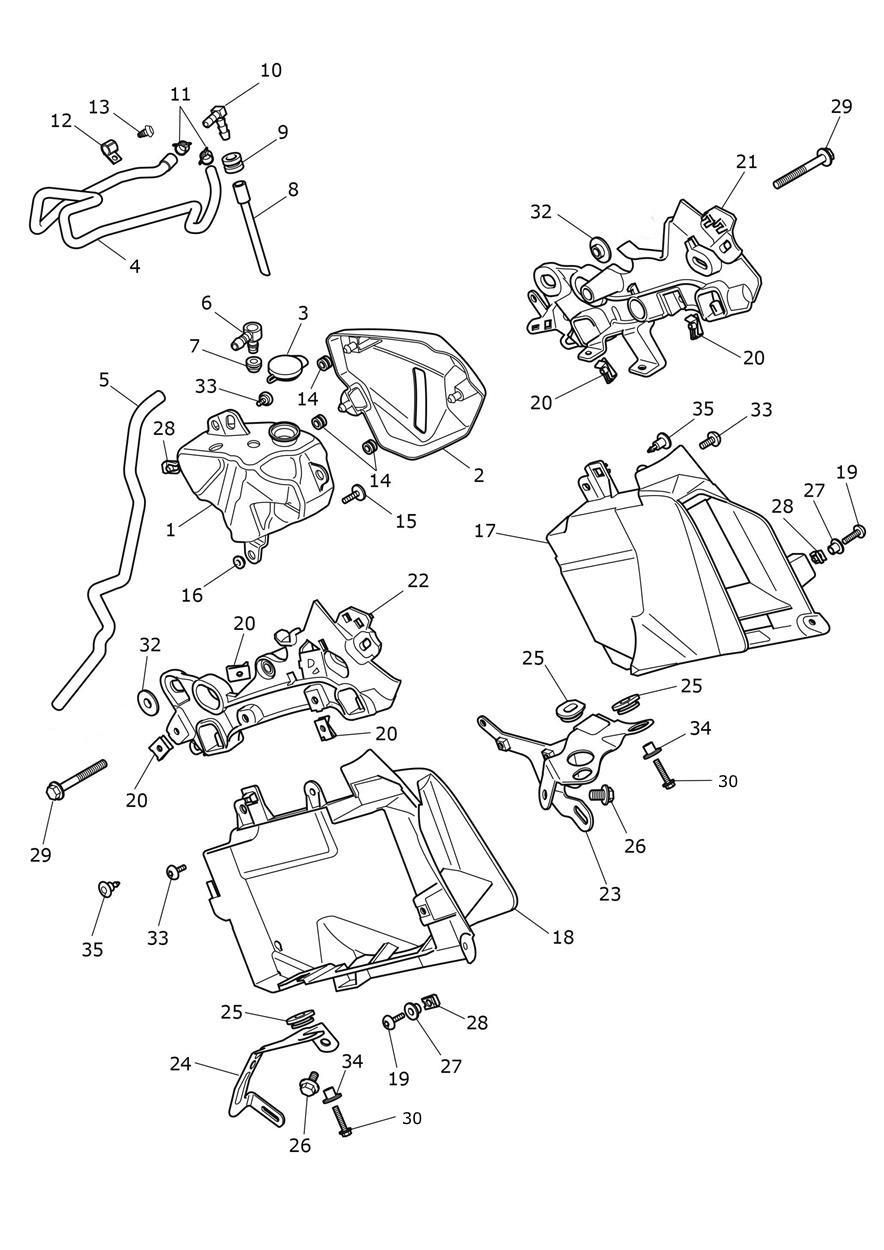 SYSTEME DE REFROIDISSEMENT CHASSIS POUR TIGER 1200 RALLY EXPLORER 2022