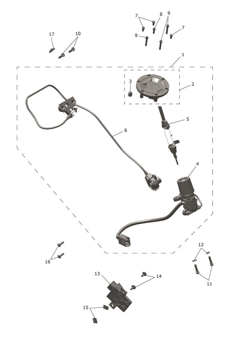 ENSEMBLE DE SERRURES POUR DAYTONA 660 LAMS 2024