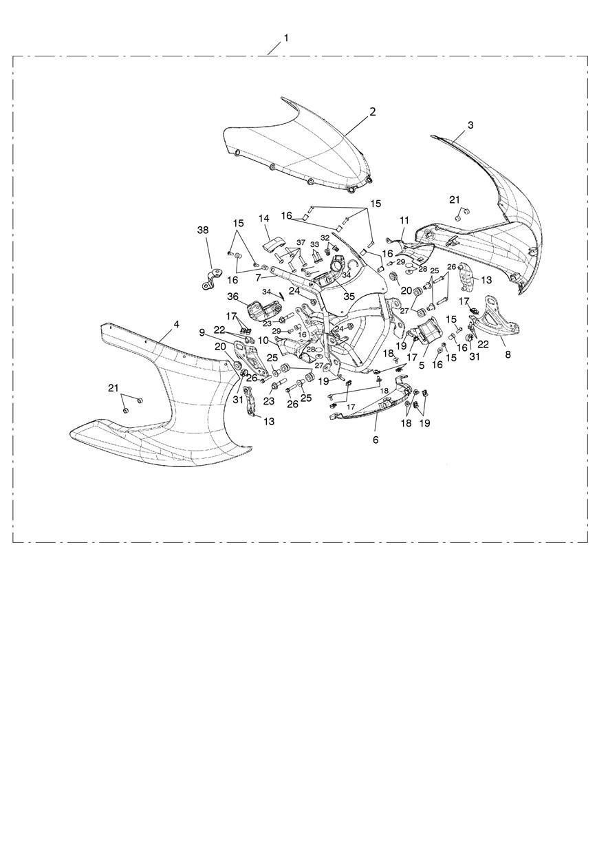 CARENAGE AVANT PEINT POUR THRUXTON RS 2020
