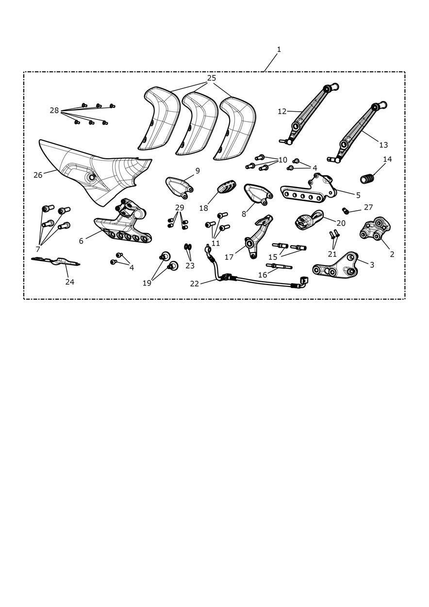 KIT DE COMMANDES DE PIED AVANCEES POUR ROCKET 3 R BLACK EDITION 2021