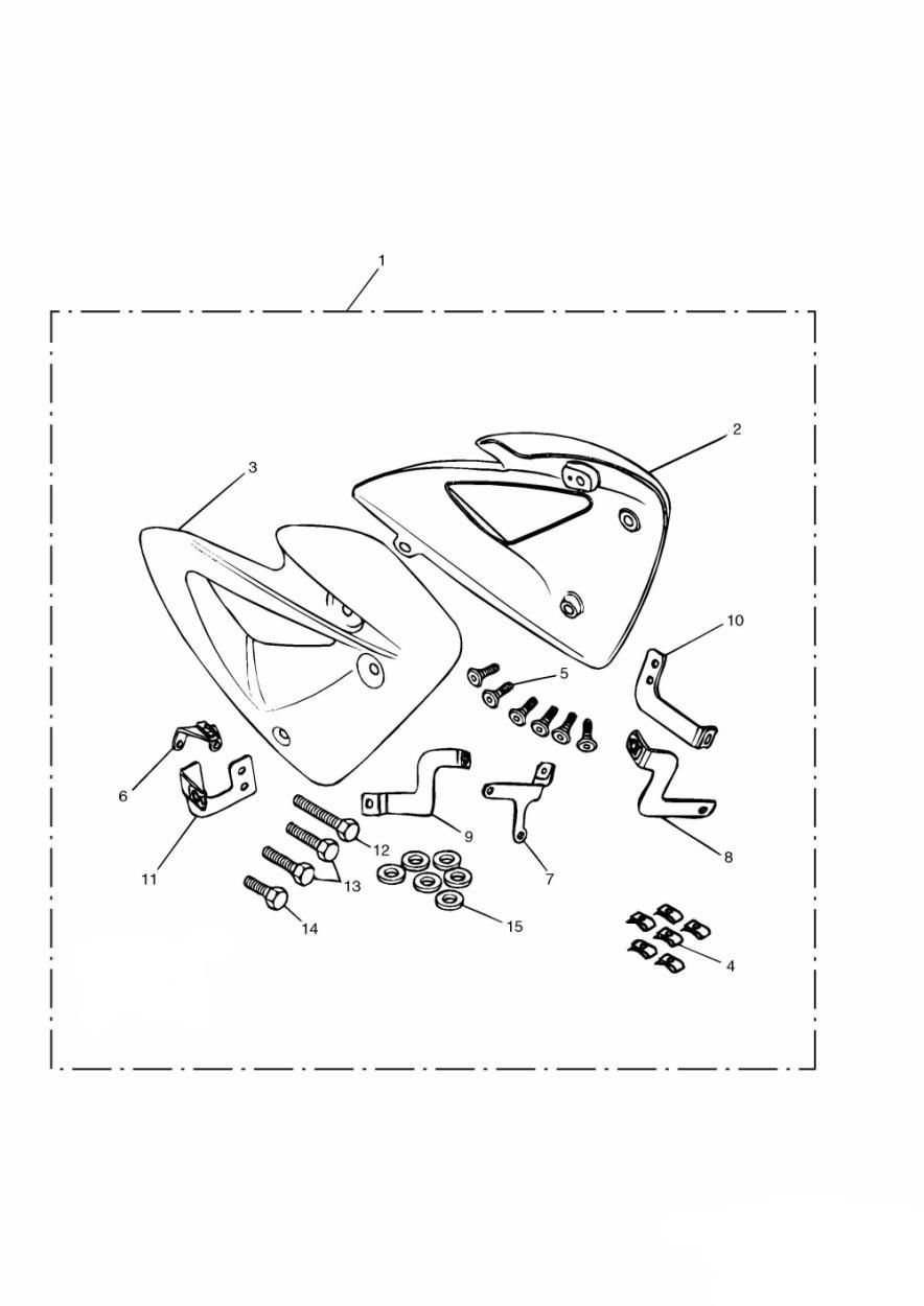 KIT DE CARENAGE DE RADIATEUR POUR SPEED FOUR 2002