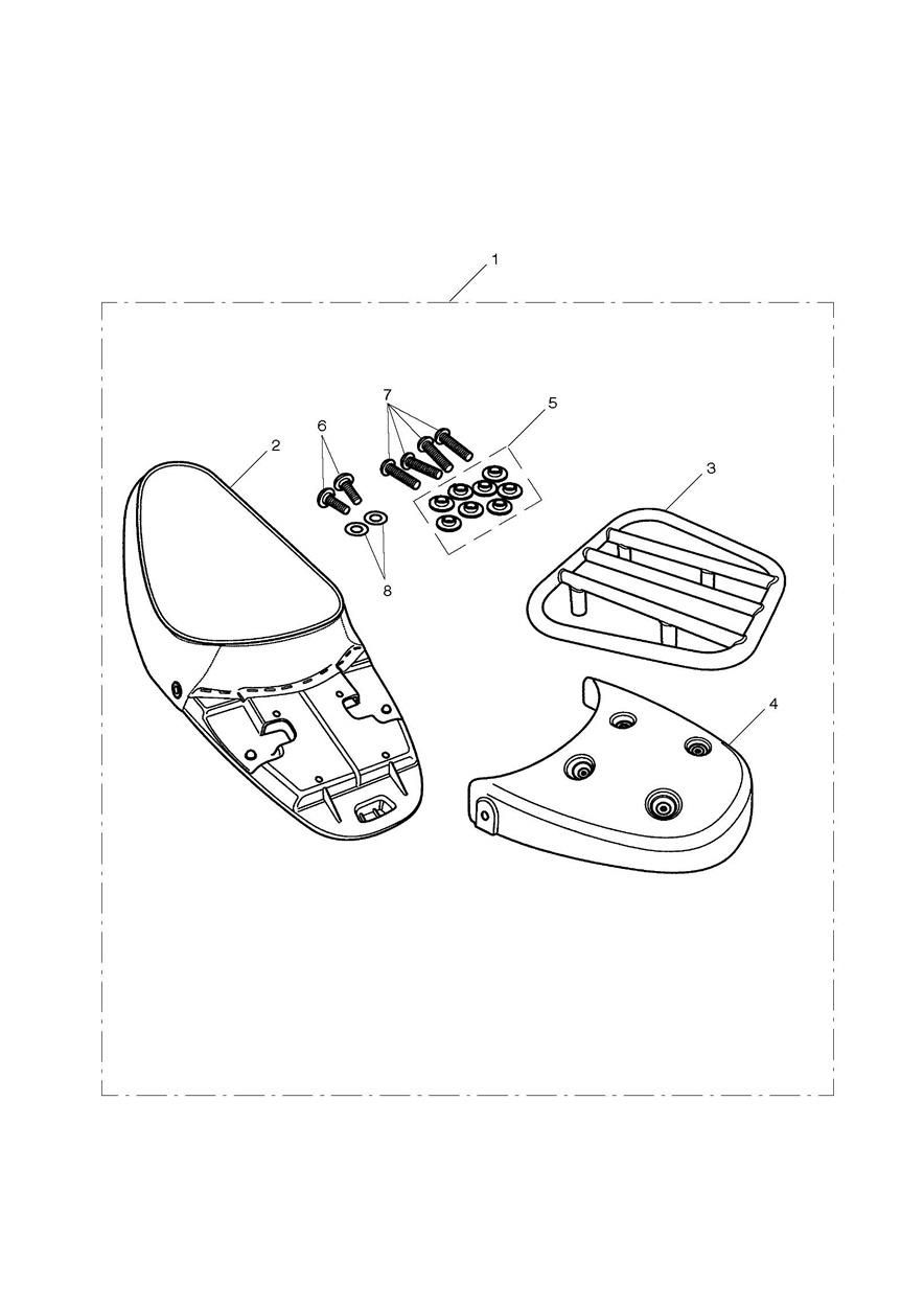 KIT SELLE SOLO ET PORTE BAGAGES TUYAUTERIE BLANCHE POUR BONNEVILLE 2001