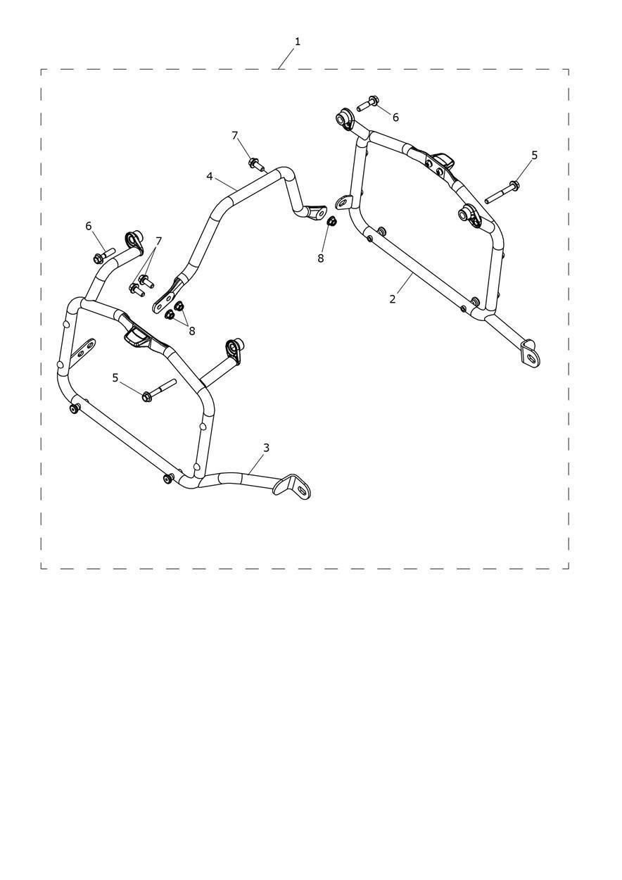 KIT DE CADRE DE MONTAGE POUR SACOCHES TREKKER POUR TIGER 1200 GT 2022