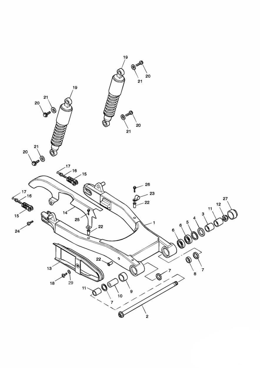 SUSPENSION ARRIERE POUR SPEEDMASTER 2003