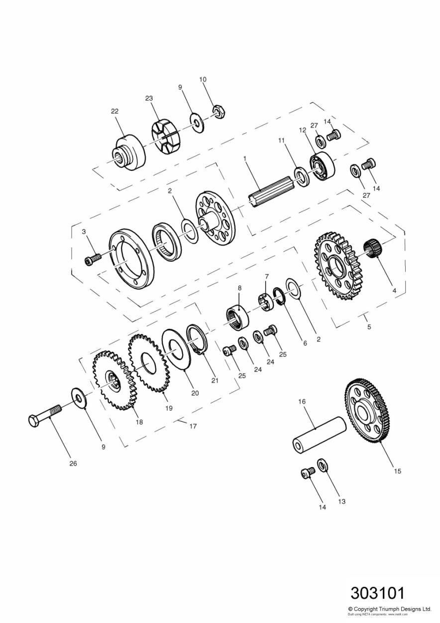 ALTERNATEUR ET PIGNON DE DEMARREUR POUR SPRINT RS 2000
