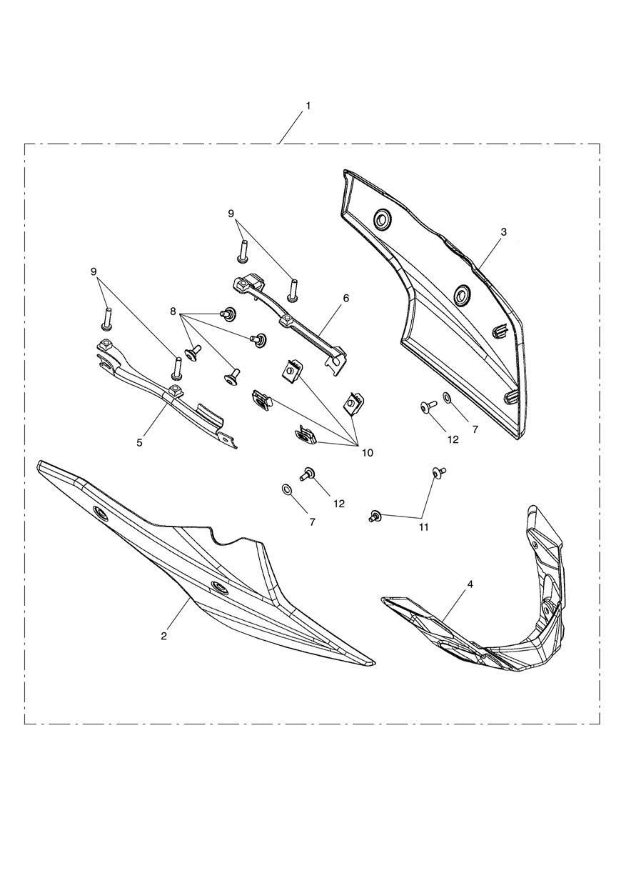 KIT DE CARENAGE INFERIEUR POUR STREET TRIPLE 660 ABS B1 2015