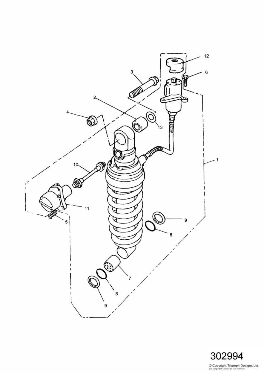 SUSPENSION ARRIERE SPRINT 29155 POUR SPRINT 900 1992