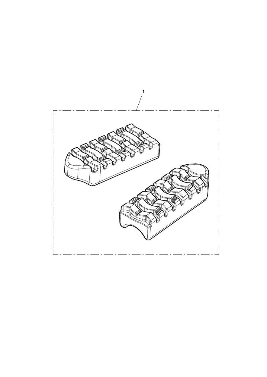 KIT DE REPOSE PIEDS CAOUTCHOUC POUR TIGER 800 2011