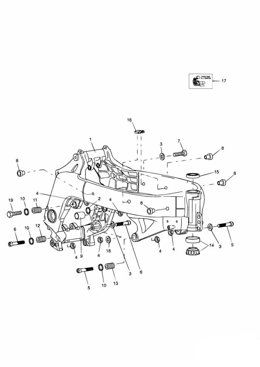 CADRE PRINCIPAL ET FIXATIONS POUR SPRINT ST 2002