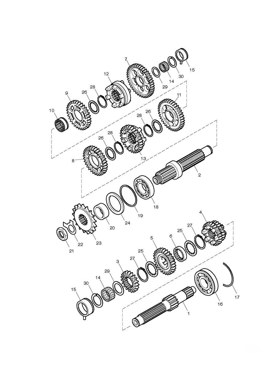 TRANSMISSION POUR BONNEVILLE BLACK ENGINE EFI 2008