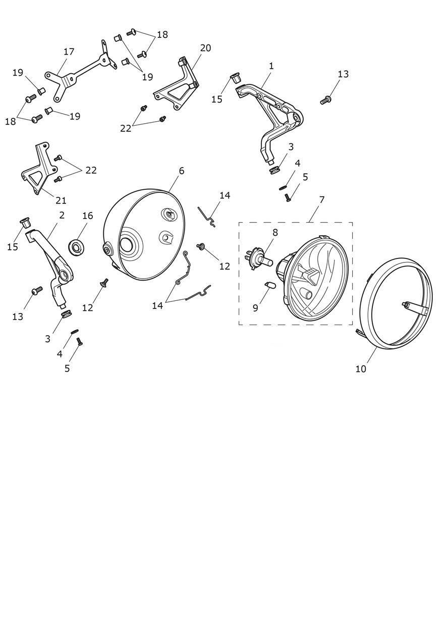 PHARES POUR SCRAMBLER 900 2023
