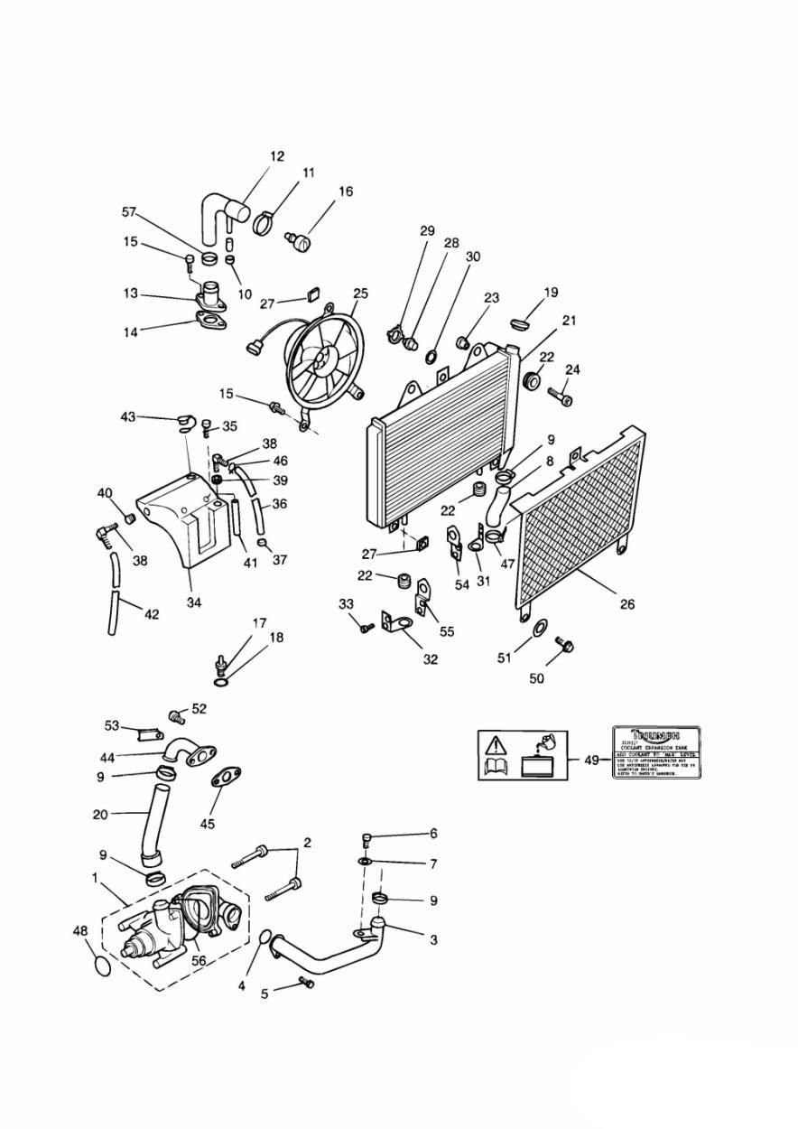 SYSTEME DE REFROIDISSEMENT 3 CYLINDRES POUR DAYTONA 1000 1991