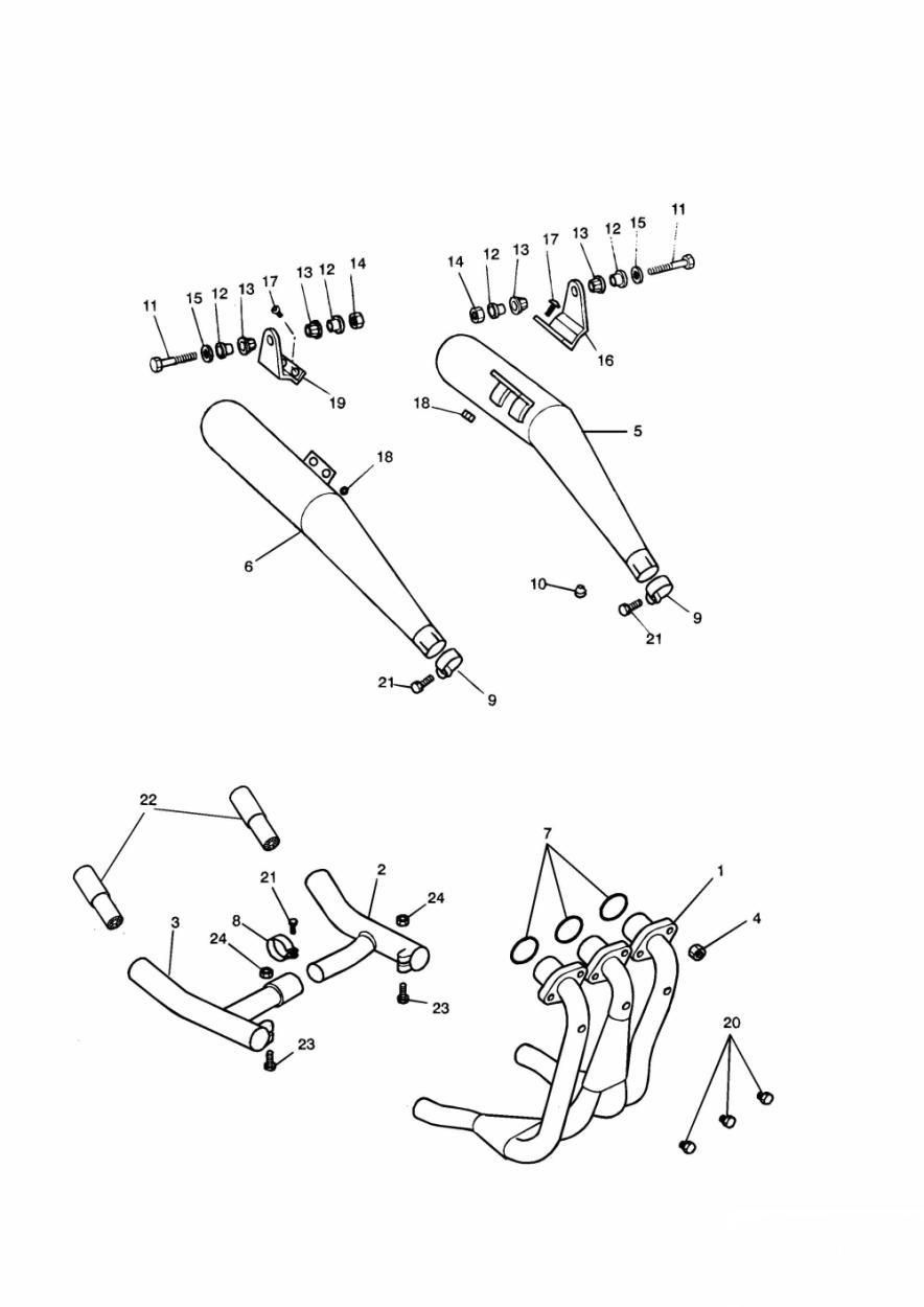 ECHAPPEMENT SPRINT SPRINT SPORT 29156 POUR SPRINT 900 1992