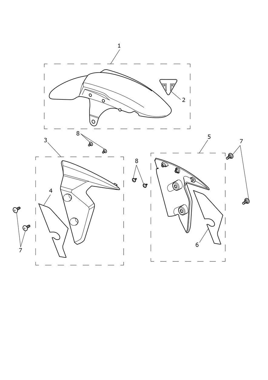 GARDE BOUE AVANT POUR STREET TRIPLE RS 2023